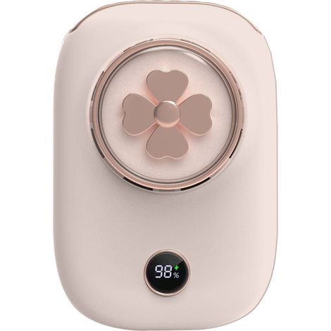 Ventilateur de cou rechargeable rose sans pales (1/4)