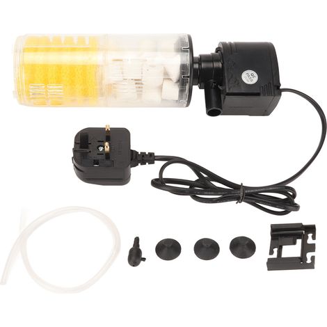 Filtro interno impermeable 3 en 1 para acuario con ventosas: enriquecimiento de oxígeno, triple filtración, bomba incluida. (1/5)
