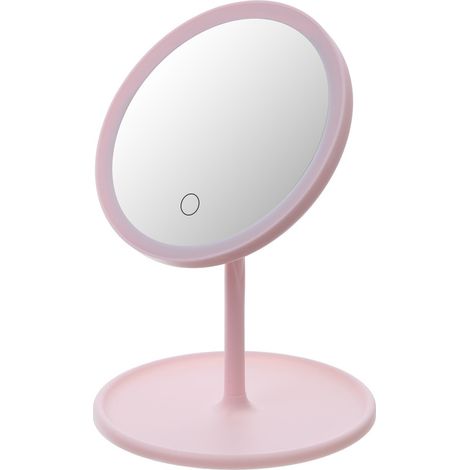 Miroir de maquillage, Miroir lumineux, Miroir de maquillage rechargeable avec lumières (1/5)