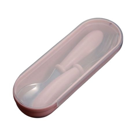 Couverts Enfant - Fourchette Et Cuillère En Acier Inoxydable - Pour Apprentissage De La Prise En Main - Avec Étui De Transport - Lot De 2 (1/5)