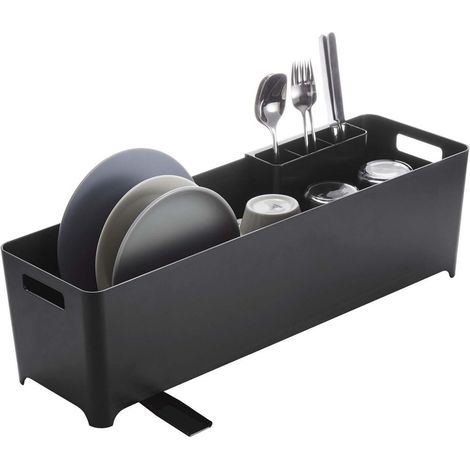 Yamazaki Escurridor de platos slim negro compacto