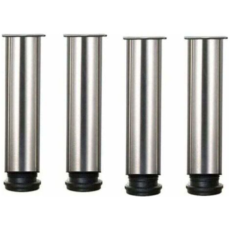 autres – Lot de 4 pieds de meuble en acier inoxydable 304 – Réglables de 250 à 265 mm – Accessoires pour tables et armoires – Fixation robuste