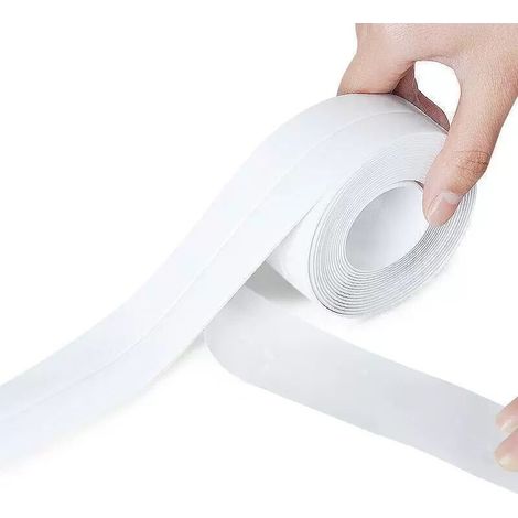 Lntyq Rouleau de Joints Adhésifs Cuisine et Salle de Bain Épaisseur 2.2cm Longueur 3.2m Blanc (1/5)