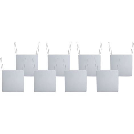 Gartenstuhlkissen 8er Set SASSARI PREMIUM 46 x 46 cm Hellgrau (1/5)