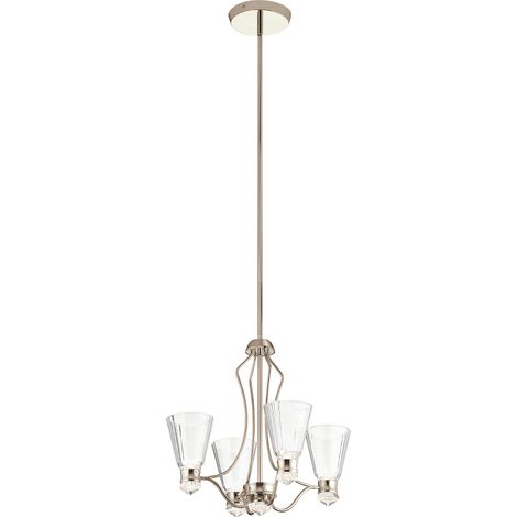 Elstead Kichler Kayva Plafoniera a sospensione a LED multibraccio integrata Nichel lucido, 3000K, IP44 (1/5)