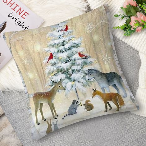 Coussin with boules de Noël, festif (1/5)