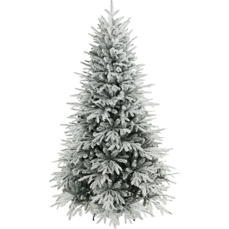 Sapin de Noël enneigé de 180 cm avec 1920 branches, système de pliage, artificiel, complet (1/5)
