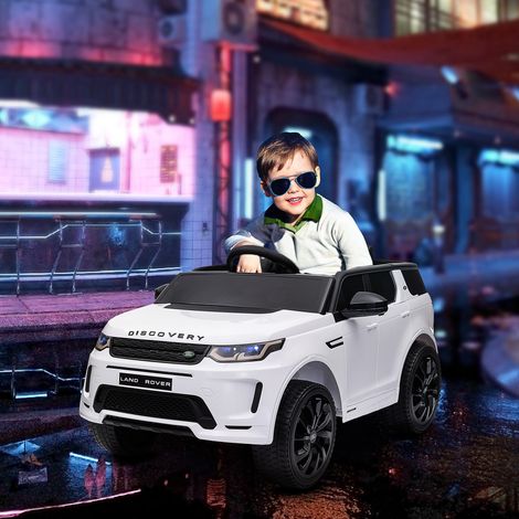 Blanc - Voiture électrique 12V 3-6 ans, 2 moteurs, télécommande, ceinture, musique/klaxon/phares