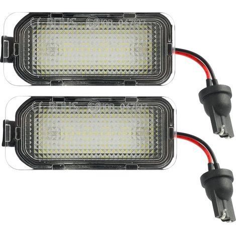 LED ÉClairage Plaque Immatriculation Auto Feux ArrièRe, 2 Pieces éClairages De Plaque MinéRalogique Led De Rechange, pour Ford Fiesta, Focus, S-Max, C-Max, Mondeo, Kuga, Galaxy, Jaguar XJ (1/5)