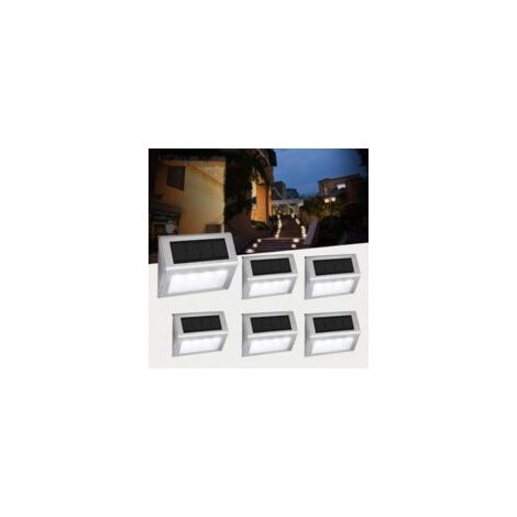 Luci solari da giardino con 3 LED, luci da giardino con sensori di luce, adatte per prati, giardini, patii, balconi e terrazze (set da 6). - Crezuo