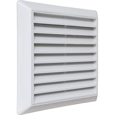 La Ventilazione C19125B Griglia di ventilazione da Sovrapporre in ABS, Bianco, con Alette fisse. Dimensioni 185x185 mm (1/5)