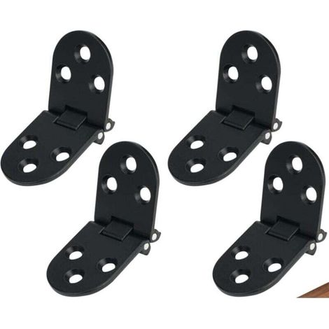 4 pièces Charnière Plate De Porte Pliables Charnières Porte Pliables Charnière Flip Pliable Alliage Table Machine Coudre Rabattable Charnière Flip Avec Vis pour Meubles,Armoires, Tables
