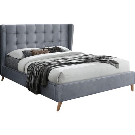 Cama Houston 1706, Gris, Doble, 160x200, Tapiz, Somieres, 172x219x113cm