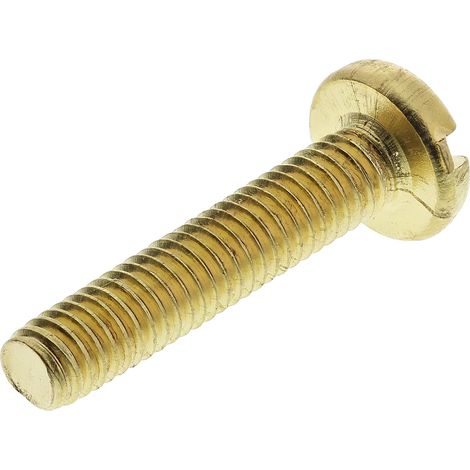 Vis à métaux RS PRO M4 à tête Cylindrique fendue en Laiton, 20mm ( Prix pour Sachet de 100 ) (1/2)