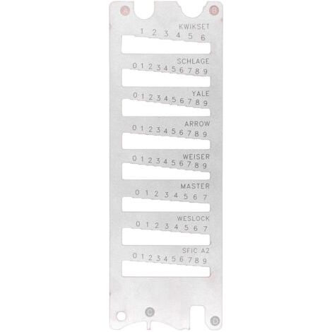Décodeur de clé en acier à ressort, jauge multifonctionnelle Portable de haute précision 8 en 1 (1/5)