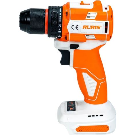 Perceuse Visseuse Sans Fil RURIS RMX1260 60 Nm - Brushless, 2 Vitesses, Mandrin 0-10 mm, 12 Accessoires - Sans batterie et chargeur (1/3)