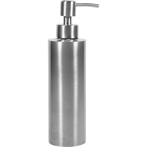 Distributeur de savon en acier inoxydable 350 ml pour évier de cuisine, robinet de salle de bain, boîte à shampoing et récipient à savon (1/5)