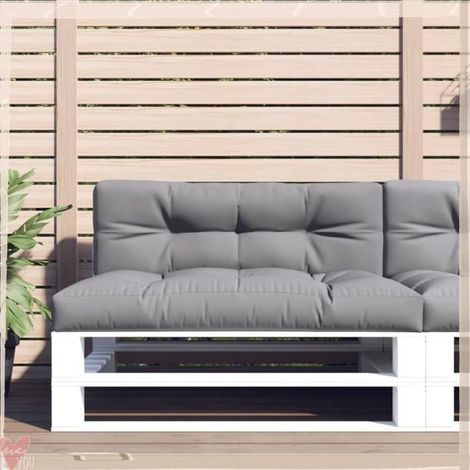 360734 Coussins de palette lot de 2 gris tissu (1/5)