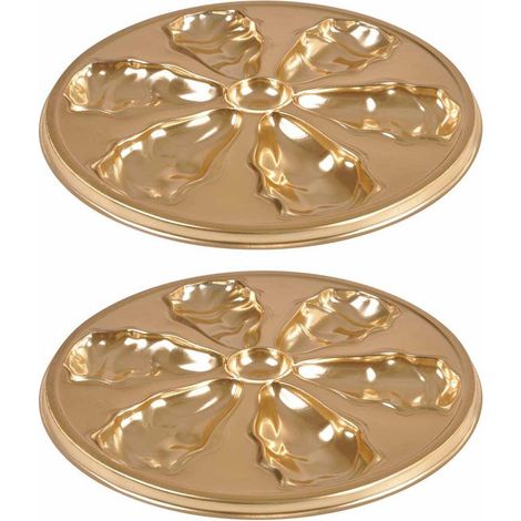 Lot de 2 Plateaux à Huîtres "Lise" 25cm Or (1/2)