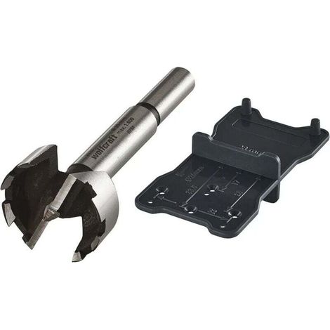 Wolfcraft 8728000 1 fluted milling cutter Ø35mm, shank Ø10mm, length 90mm + installation guide, silver (1/4)