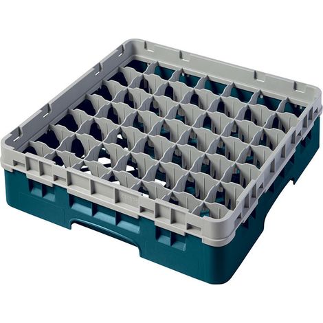 Casiers de lavage - Haut max 9.2 cm - 50 x 50 x 14.3 cm - Vert Turquoise - Lot de 5 - Cambro