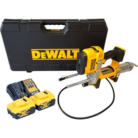 Pompe à graisse sans fil 18 V + 2x batterie 5,0 Ah + chargeur DeWalt DCGG 571 P2K (1/5)