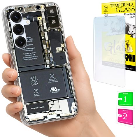 Custodia per Samsung Galaxy S25 FE, cover fotografica, cover posteriore + vetro 9H (1/5)