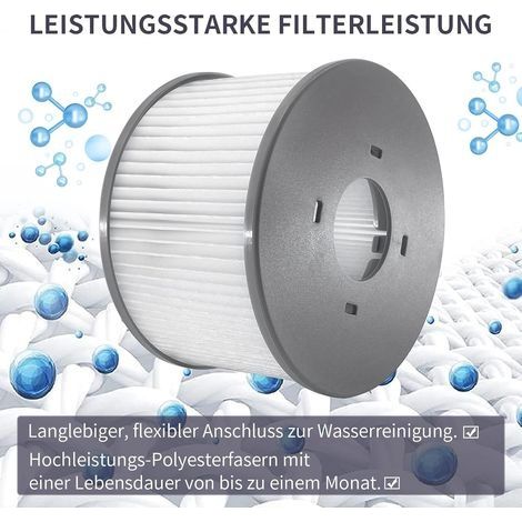 Ersatzfilterkartusche für MSPA, für Whirlpool Filter aufblasbare Schwimmbecken ab Modelljahr 2020 (4 Stück) (1/4)