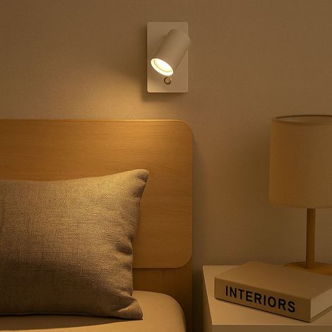 Applique Led GU10 Orientable avec interrupteur Blanc