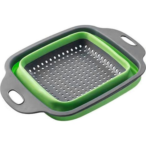 Passoire pliable et repliable, facile à ranger, égouttoir sûr pour les légumes en cuisine. (1/5)