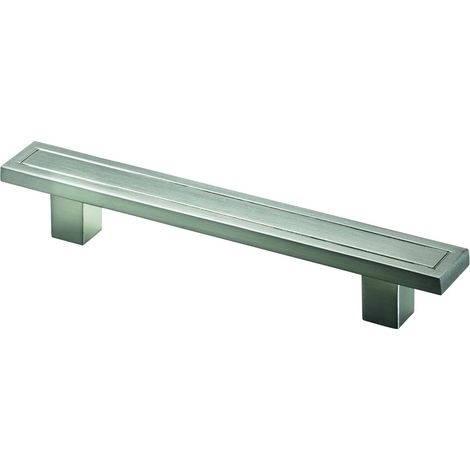 Hettich Möbelgriff Edelstahl Optik 18 x 134,5 x 21 mm - 1 Stück Möbelgriffe