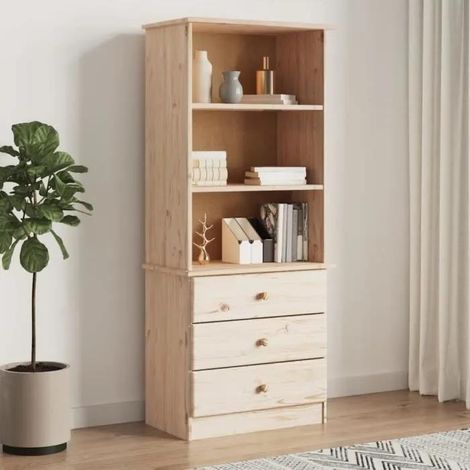 vidaXL Bibliothek ALTA 60x35x142 cm Aus massivem Kiefernholz