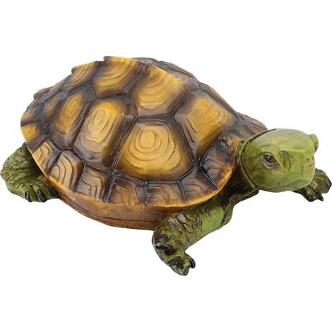 Statue de Tortue Flottante en Résine pour Décor de Bassin, Étang et Fontaine dans Jardin Extérieur (1/4)