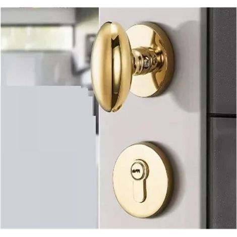 Alloy interior door lock for bedroom, silver (1/4)