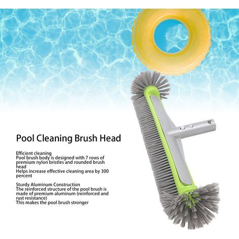 Balai de Nettoyage pour Piscine avec Brosses en Nylon et Aluminium Robuste (1/5)