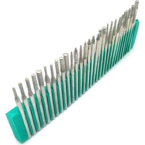 Fraise en carbure de tungstène 30pcs Nail Art Machine électrique Têtes diamantés Bavures Alliage Tête broyage Compatible avec Outil Rotatif Dremel Mèche Mors à Bois sculpter - (1/5)