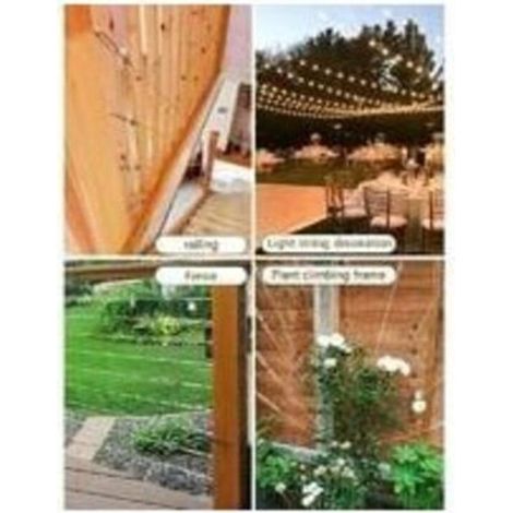 Kit de suspension de corde en acier inoxydable, câble métallique en acier de 30 m, kit de treillis pour plantes grimpantes, câble métallique pour main courante d'escalier (1/5)