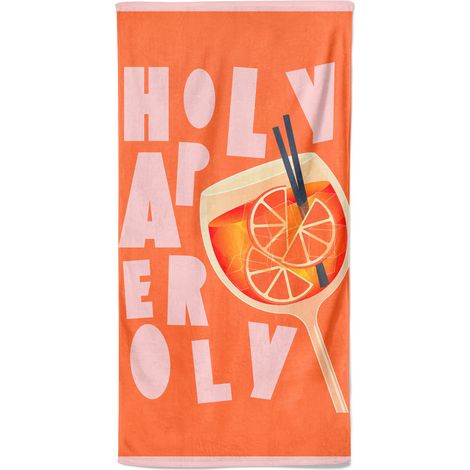 Grande Serviette de Plage Spritz 90x170 cm, Serviette de plage en éponge douce, Serviette de plage originale pour hommes et femm