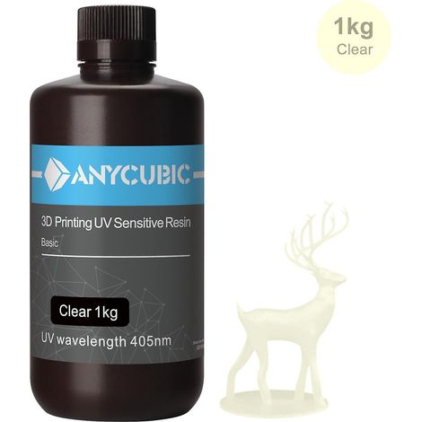 ANYCUBIC 3D-Druckerharz 405 nm LCD Schnellhärtendes Harzmaterial Hohe Präzision Große Stabilität für L