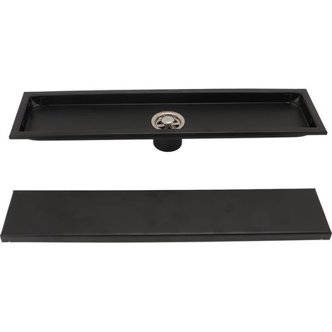 Caniveau de sol linéaire en acier inoxydable 304, bloqueur d'odeurs invisible, grande capacité de drainage, caniveau rectangulaire pour douche de salle de bain. (1/5)