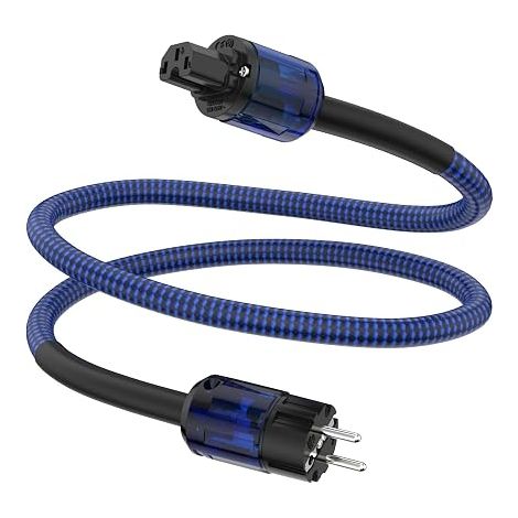 HiFi Power Cable C15 Audio HiFi Cable with Schuko Plug and Plug for Cold Devices (P037, 1m) (1/5)