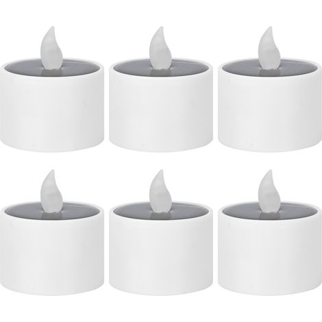 Lot de 6 bougies LED solaires pour la décoration de la maison, des mariages et des fêtes d'anniversaire. (1/5)