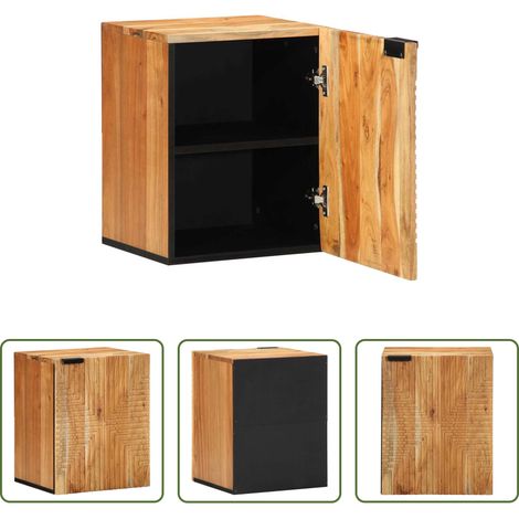 Rangement salle de bain -  Meuble de Lavabo de Salle de Bain Bois d'Acacia Massif (1/5)