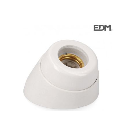 Portalámparas EDM E27 Zócalo Curvo Porcelana (Retractilado)