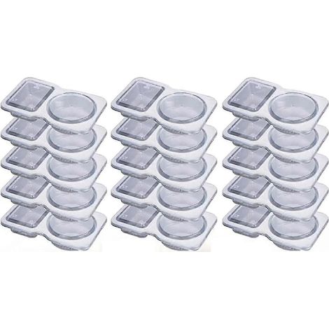 Doppelkammer-Gewürzbehälter mit Deckel - 3 oz 2-Kammer-Snackbehälter, wiederverwendbare Saucenbehälter, 35 Stück (15 Stück) (1/5)
