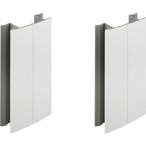 Jonction de plinthe 100mm blanc brillant – Multi-angle pour coins – Raccord PVC pour meubles – Finition élégante – Lot de 2 (1/4)