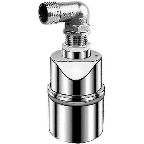 Vanne de contrôle automatique du niveau d'eau, vanne à flotteur en acier inoxydable 1/2 pouce pour aquarium/piscine/bac à eau. (1/5)