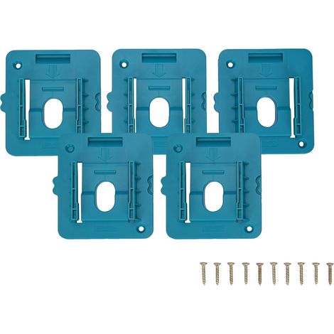 Soporte De Pared Para Baterias - Compatible Con Baterias De 18 V - Para Taller Garaje Coche Y Estanterias - 5 Unidades (1/5)