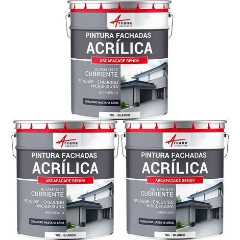Pintura acrílica para exteriores, impermeable y duradera para fachadas exteriores - ARCAFAÇADE RENOV