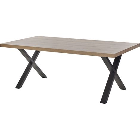 Table à manger 200 x 95 cm pieds en croix Ariel (1/3)